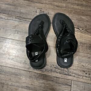 Bongo Flip Flops Sandals women's size 9M black excellent Pre-owned SH1